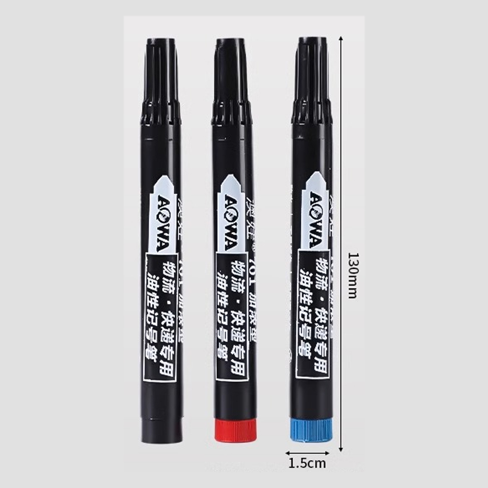 Rotuladores a base de aceite impermeables, tinta negra, azul y roja para vidrio, Metal, papelería, arte, dibujo, suministros escolares de oficina, 5-50 Uds.