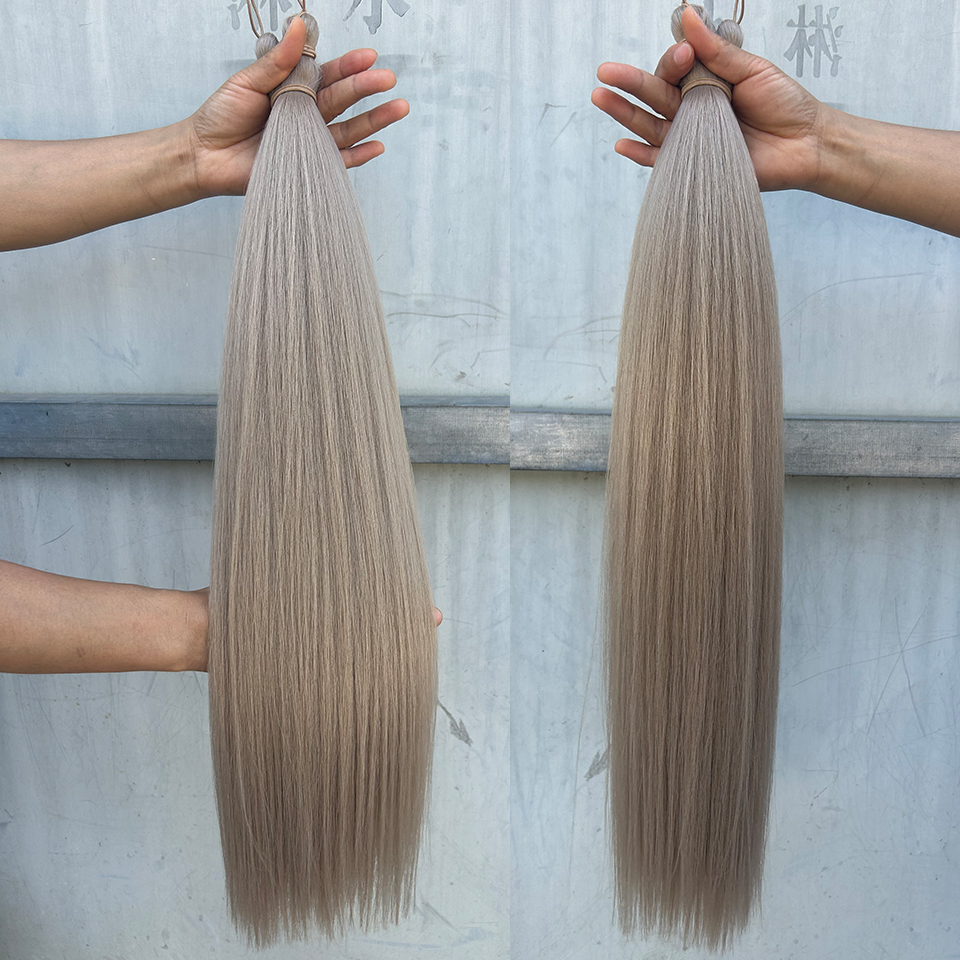 Gerade Pony Haar Bündel Häkeln Zöpfe Haar Synthetische Flechten Haar Ombre Braun Weiche Häkeln Haar Erweiterungen: 1B/27HL