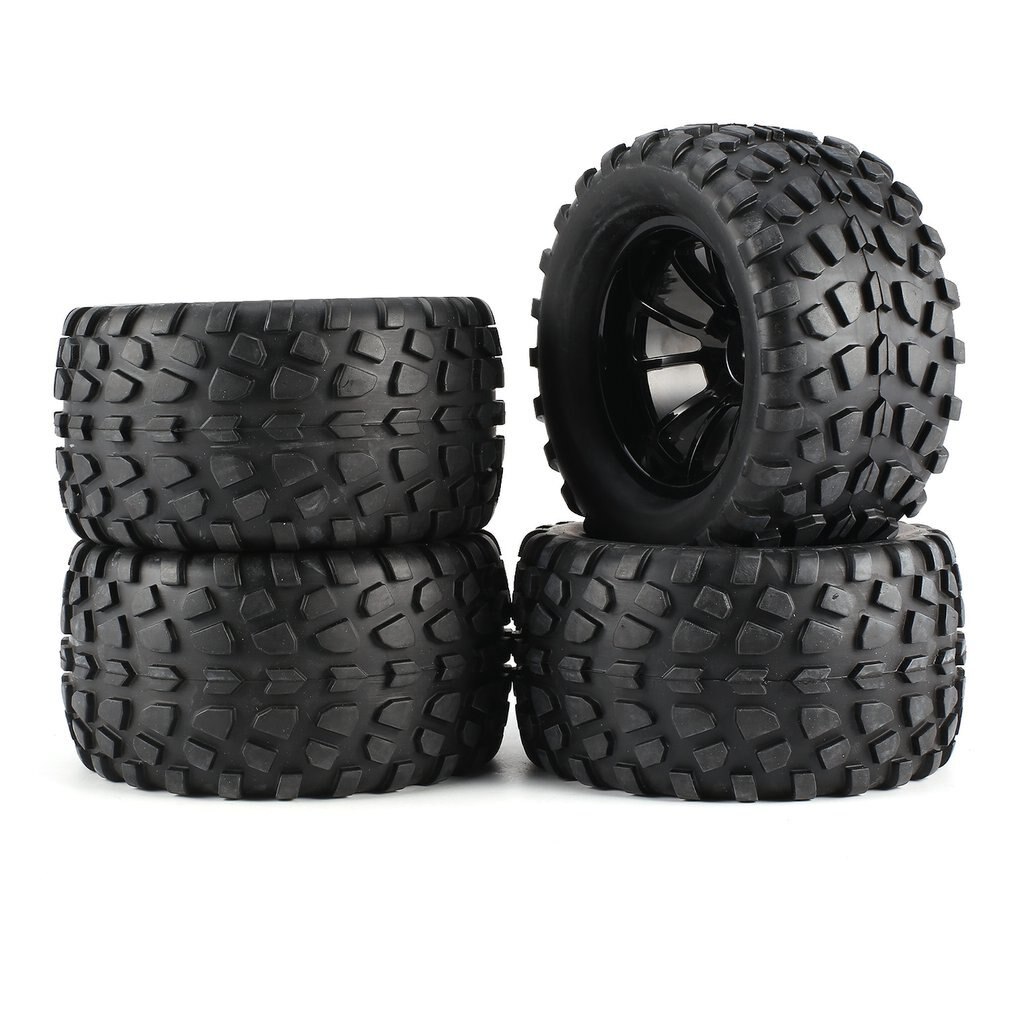 4 Stuks 130Mm 10 Contour Dump Foetale Bloem Off-Road Velg En Banden Voor 1/10 Monster Truck racing Rc Auto Accessoires