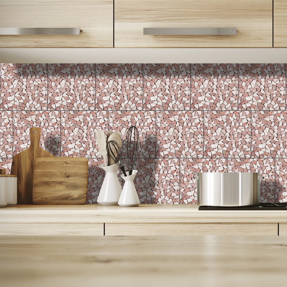 Imitatie Lederen 3D Steen Patroon Wandtegel Stickers Waterdichte Zelfklevende Keuken Badkamer Wc Floor Decals Home Decor