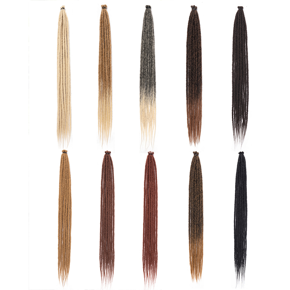 Synthetic Dreadlock Extensions 10 Root/pack Hippie Single Ended Dreads Ombre Loc Extensions 24 Inch Reggae Style Crochet Hair