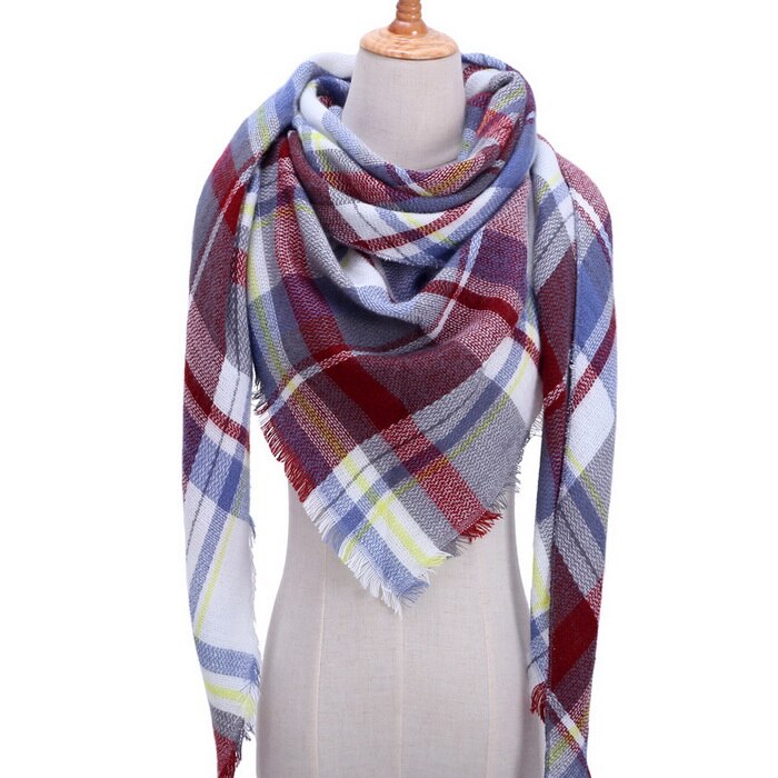 Plaid Farbe Einfache frauen Schals Dreieckige 140*140*210cm Kaschmir Warme Herbst Winter Schals wickelt schal für Frauen: 31