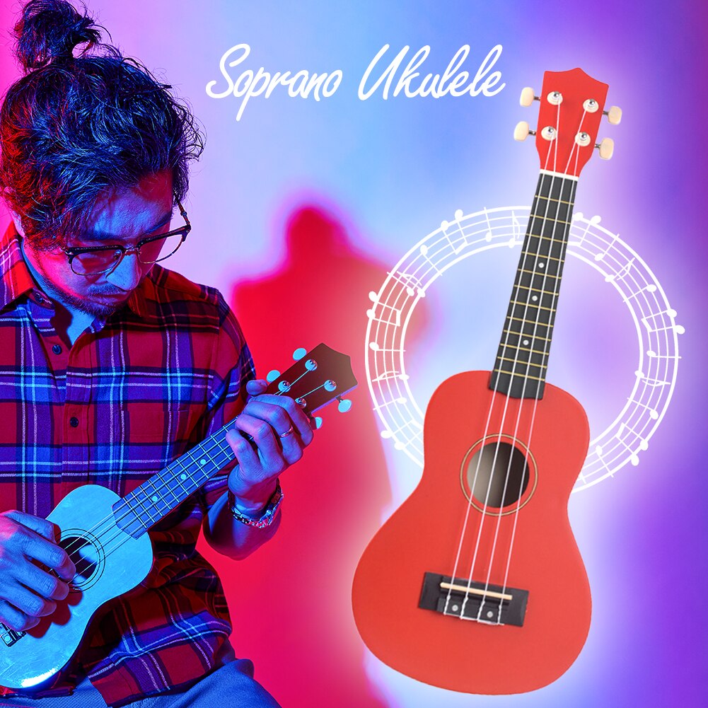21 tommer 12 bånd ukulele sopran musikinstrument 4 strenge hawaii guitar guitar oakulelebass guitar musikinstrument