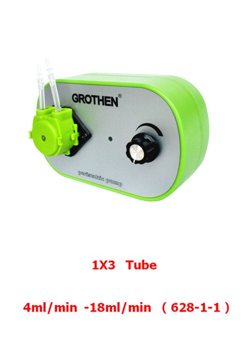 Peristaltic Pump Dosing Pump Flow Rate Adjustable, Easy Use GROTHEN 4ml/min to120 ml/min G628-1: 3V / EU
