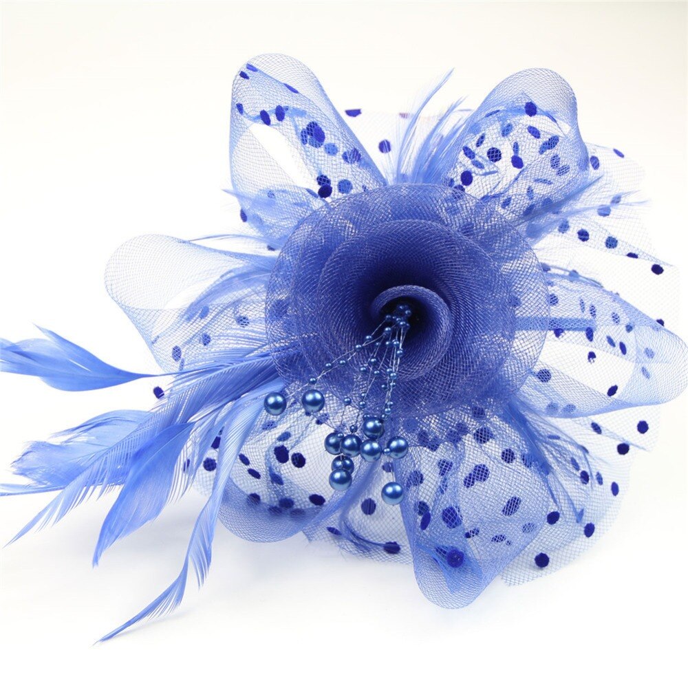 Women Vintage Fascinator Bridal Dot Wedding Church Tea Party Fascinator Hat Pillbox Hat