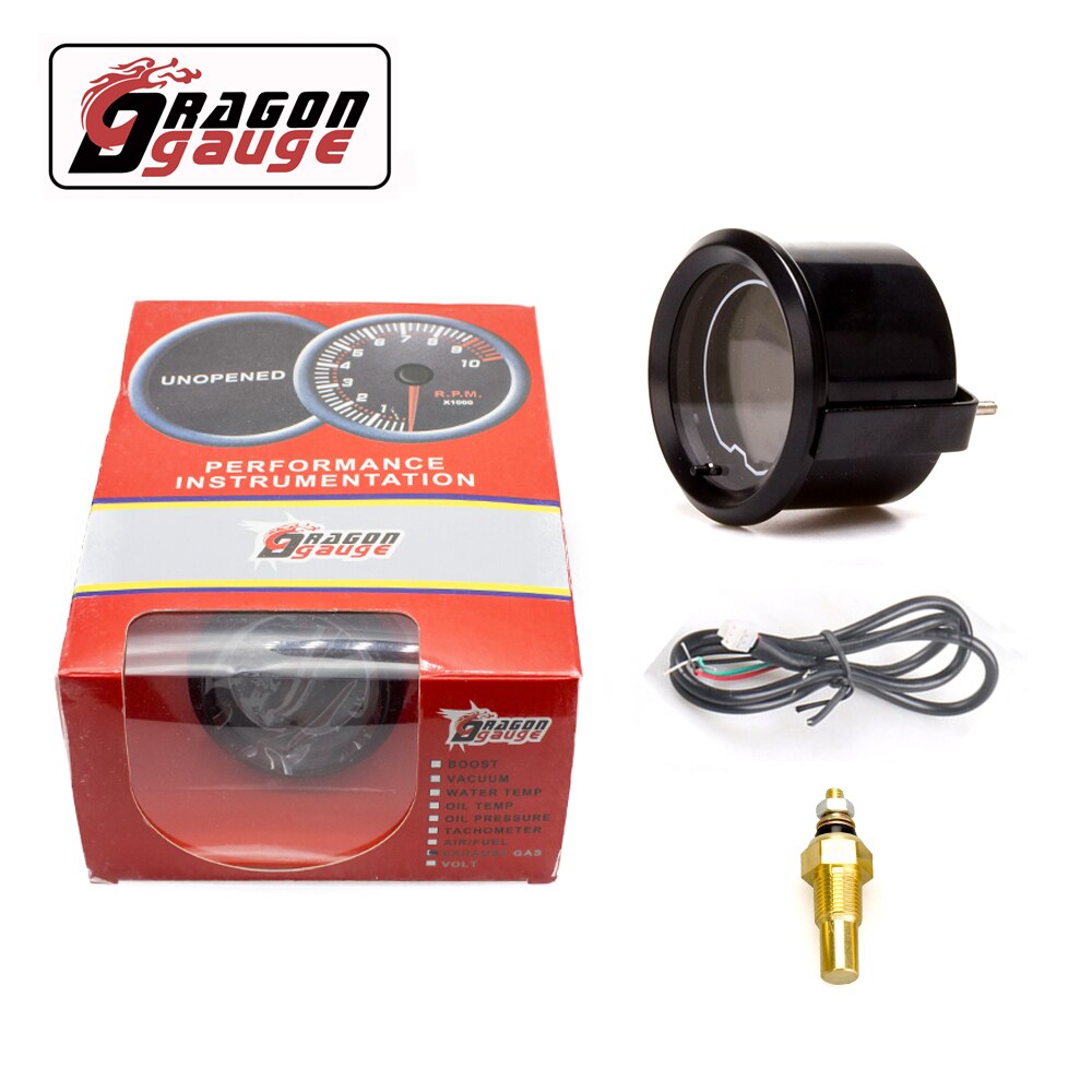 「 smok 」 52mm miernik temperatury wody czujnik temperatury samochodu cyfrowy wyświetlacz 7 kolory jasne licznik samochodowy konwersji nadające się robić samochodu 12V