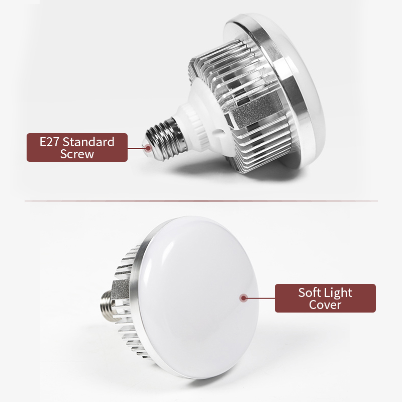 E27 stk. dæmpbar led-videopære med 60w lamper til softboks, fotostudiebelysningssæt, 3200k-5500k fotolamper