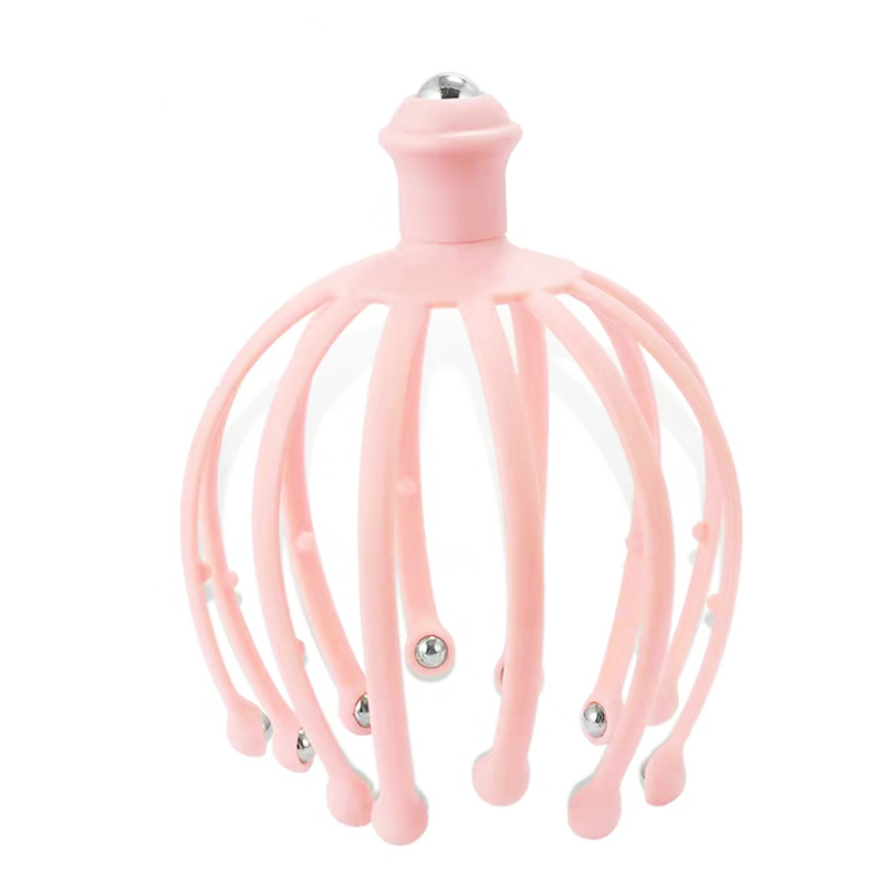 Masseur de tête pour cuir chevelu, 9 à 12 griffes, peigne pour le cou, boule en acier à 9 doigts, relaxation à la main, Spa, soins capillaires à domicile: MULTI