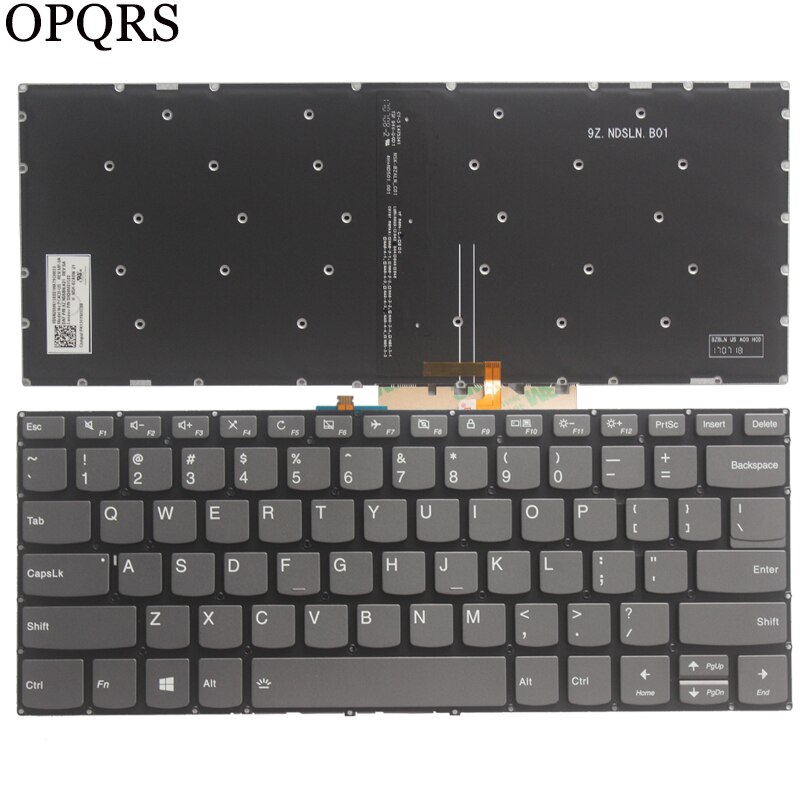 Us Keyboard Voor Lenovo Flex 5-1470 Flex 5-1570 Flex 5-1570 Us Laptop Toetsenbord met Backlit: with backlight
