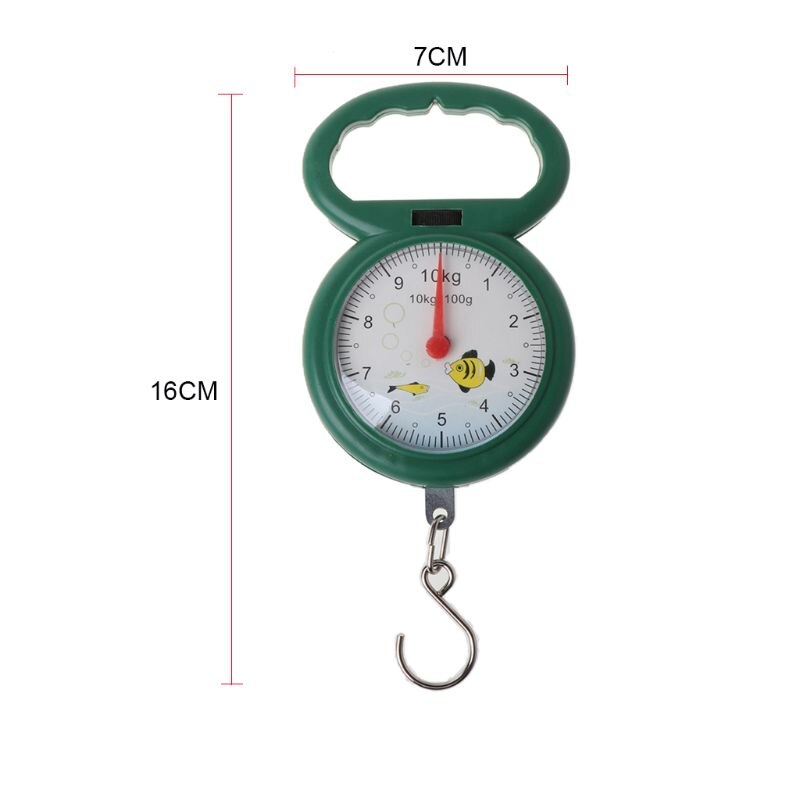 2Pcs Spring Hook Scale 10Kg Portable Spring Scale Pocket Luggage Fishing Hook Scale