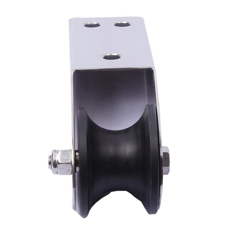 Marine Stainless Steel Boat Bow Anchor Roller Bracket Rollers for Yacht(Black)