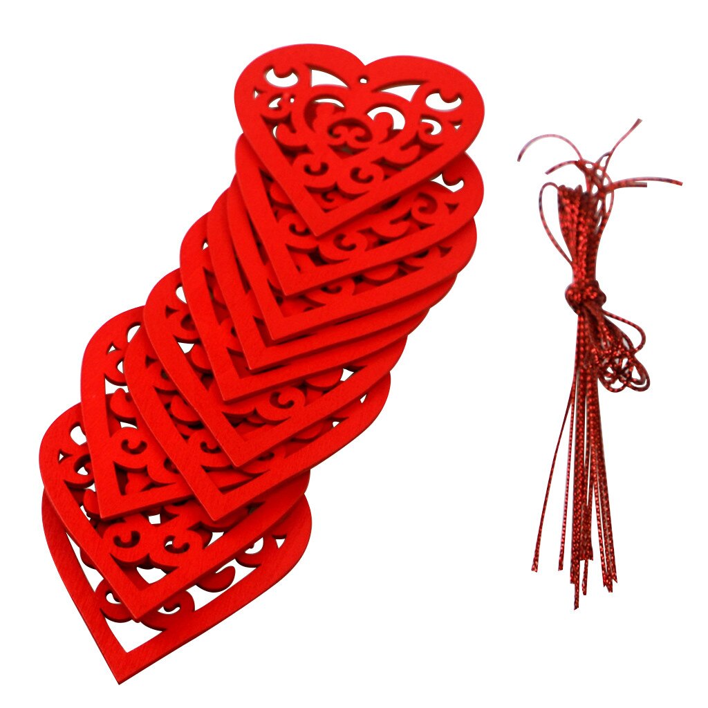 Fournitures de mariage festives en bois, décoration en cœur creux pour la saint-valentin, amour: F