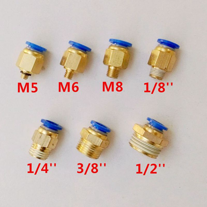 20pcs/lot 8mm Tube 1/8'' Thread Pneumatic Fitting Quick Joint Connector PC8-1