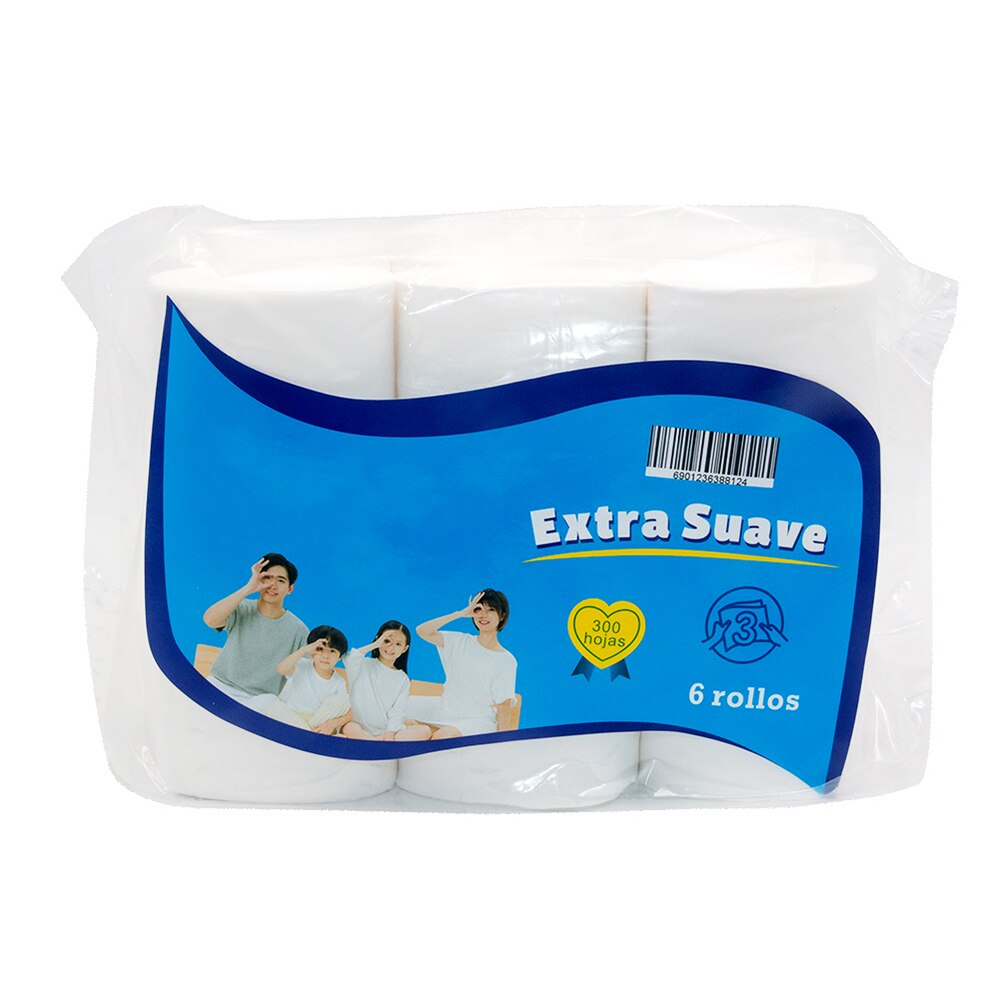 12 Rolls Toilet Paper White Soft Coreless Roll Paper Towel Kitchen Bathroom Bath Tissue For Kids Adults Household: 6 Rollos