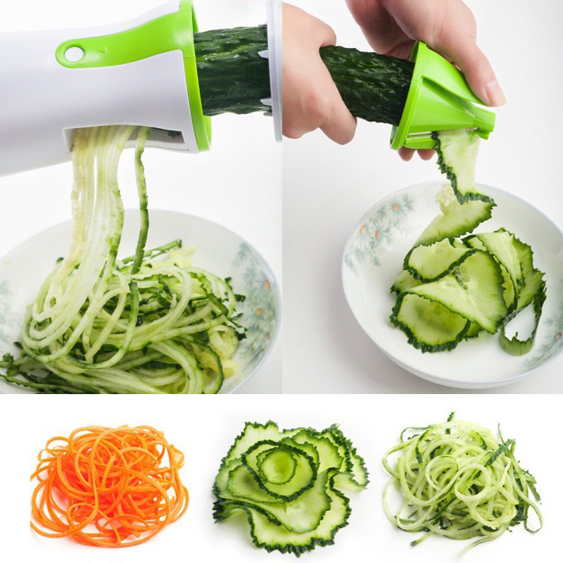 Multifunction Radish Spiral Grater Manual Stainless Steel Spiral Cutter Kichen Accessories