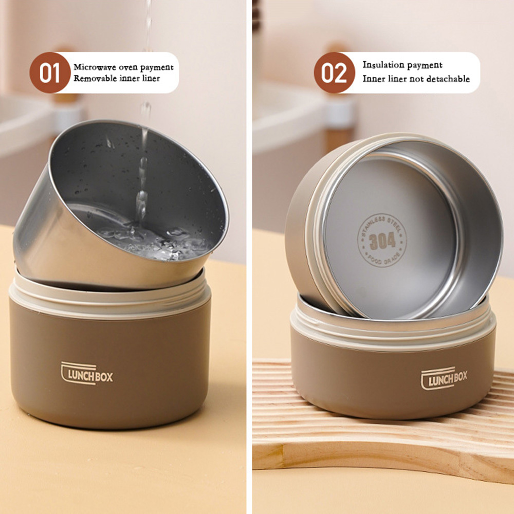 Leakproof Bento Box for Adults with Lunch Bag and Tableware Insulated Stainless Steel Lunch Box High Capacity Portable Snack Box