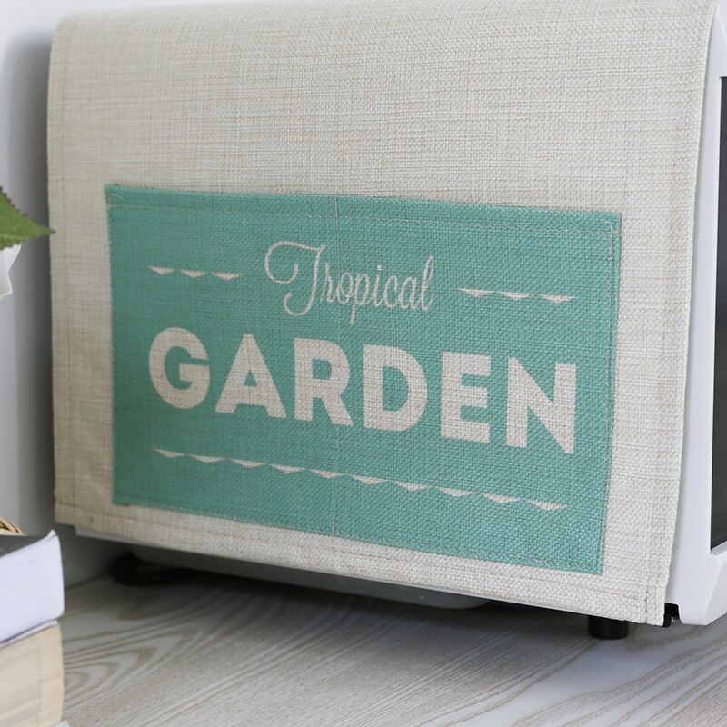 Cotton And Linen Fabric Microwave Oven Dust Cover High - Grade European Style Anti - oil Microwave Oven Protective Cover