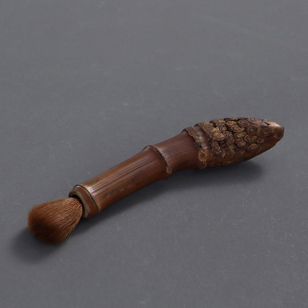 Caneta fina de bambu para fazer chá, acessório para uso doméstico, pote de bambu feito de madeira