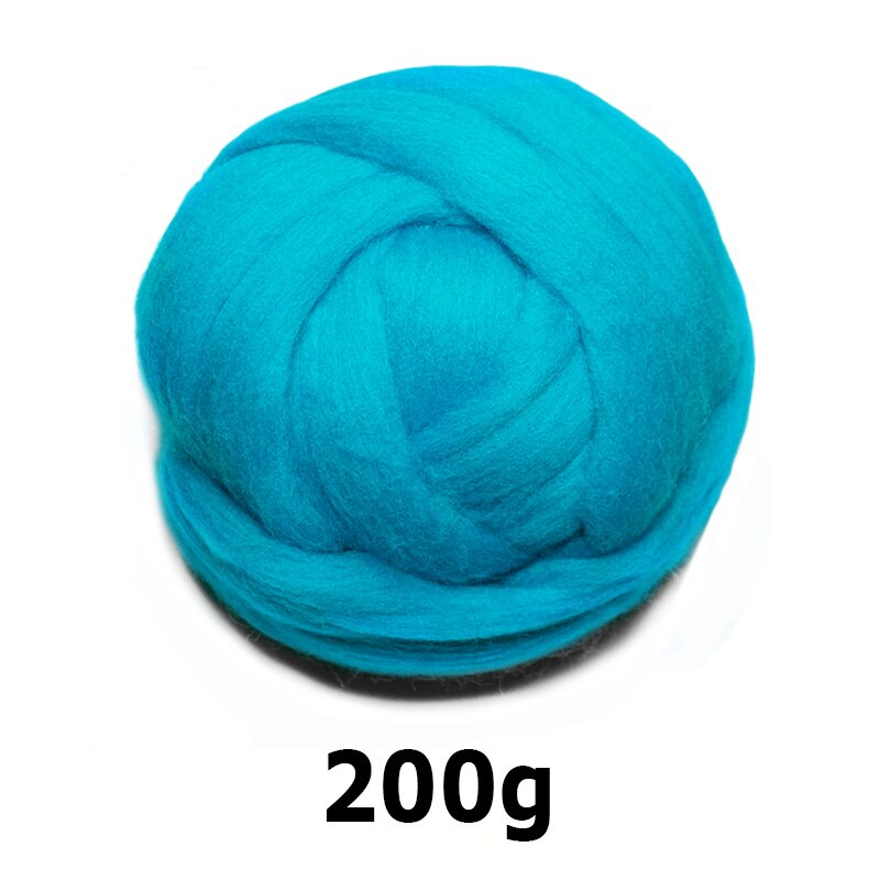 handmade Wool Felt for felting 50g Turkey Blue Perfect in Needle Felt 20#: 200g