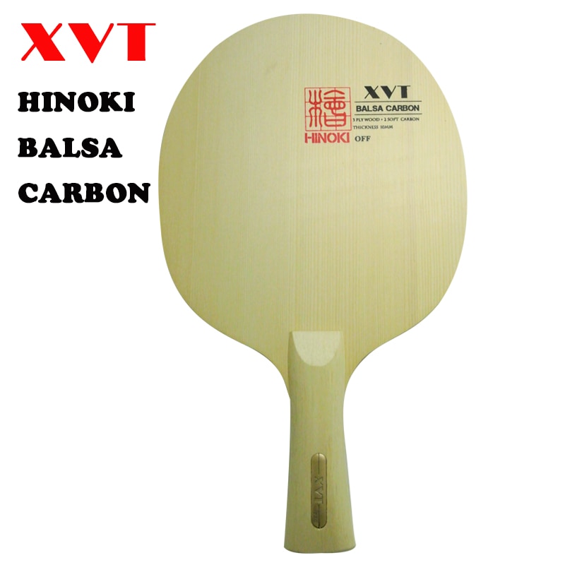 XVT HINOKI BALSA Carbon Tischtennis paddel/Tischtennis Klinge Hinoki Holz + Basla holz + Cabon faser Freies