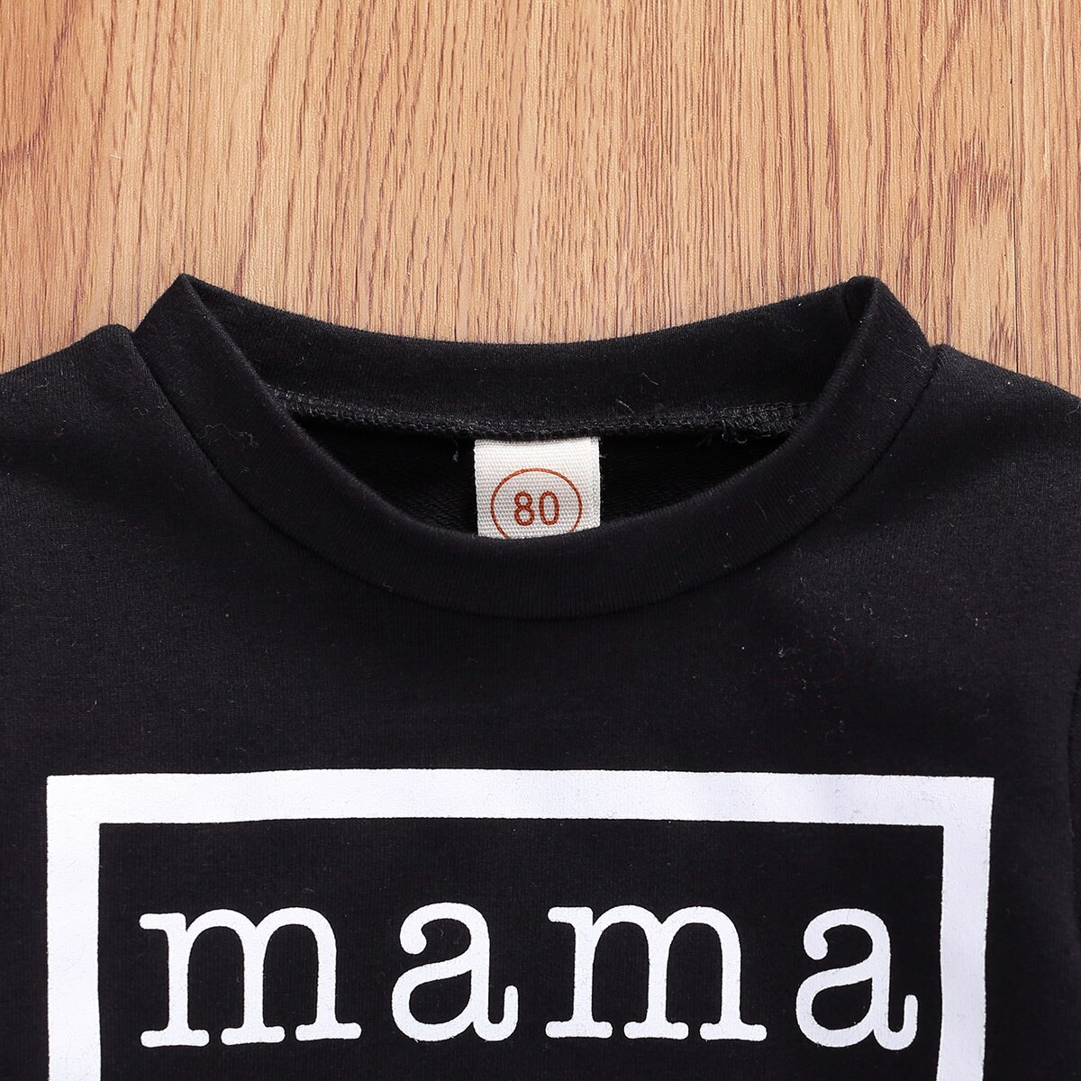 Pojke tjejer hösttröjor långärmade o-ringade toppar vinter varma kläder mama is my bestie brevtryck 0-24m