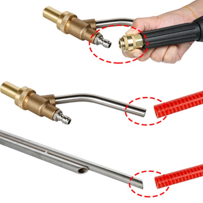 Manguera de chorro de arena, Conector de arandela de alta presión de cobre de 1/4 pulgadas, 2 بووصة