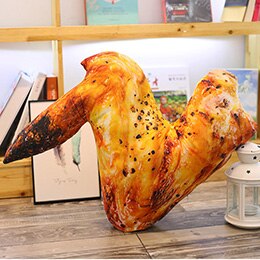 Siipikarja kala paistettu ruoka pehmo täytetty nukke puutarha grilli sisustus rekvisiitta aikuisten lelut sweetbell punapippuri kalmari makkara välipala tyynyt: Kanansiipi 70cm