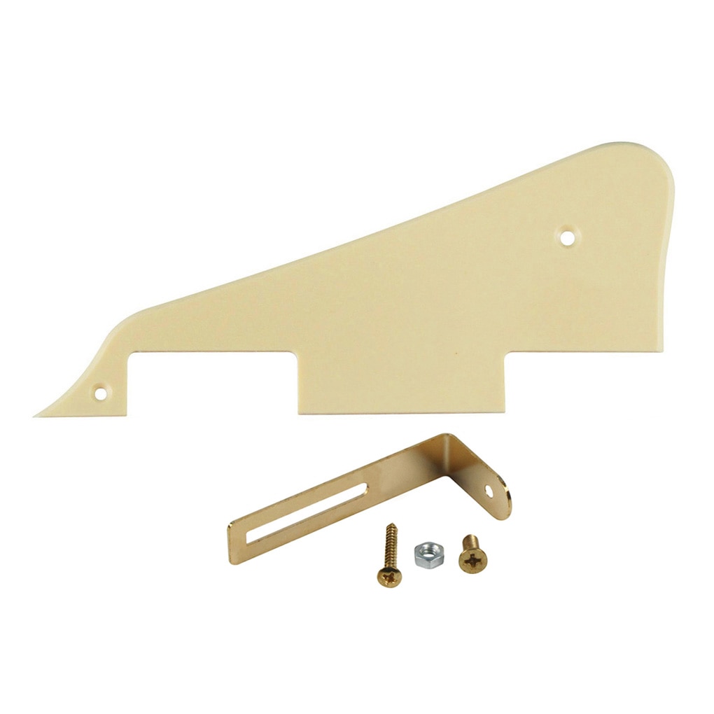 1Ply Cream Electric Guitar Pickguard Pick Guard Scratch Plate with Gold Bracket for LP Style Guitar Parts