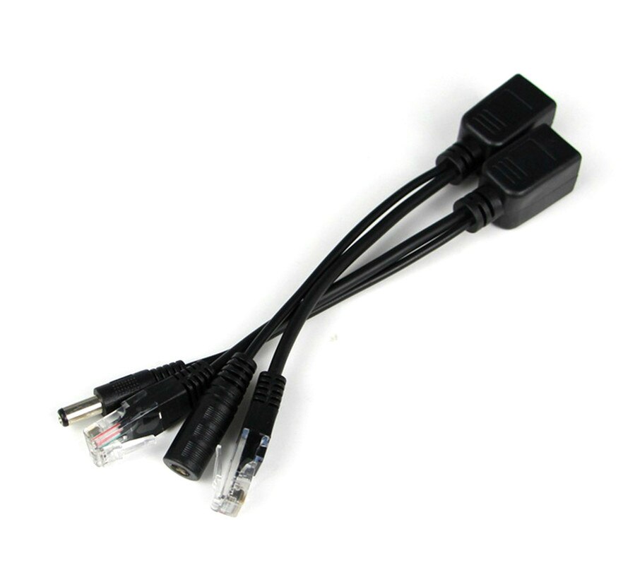 10 stk (5 par) poe adapter kabel kontakter passiv strømkabel ethernet poe adapter  rj45 injektor + splitter sett 12v 24v 36v