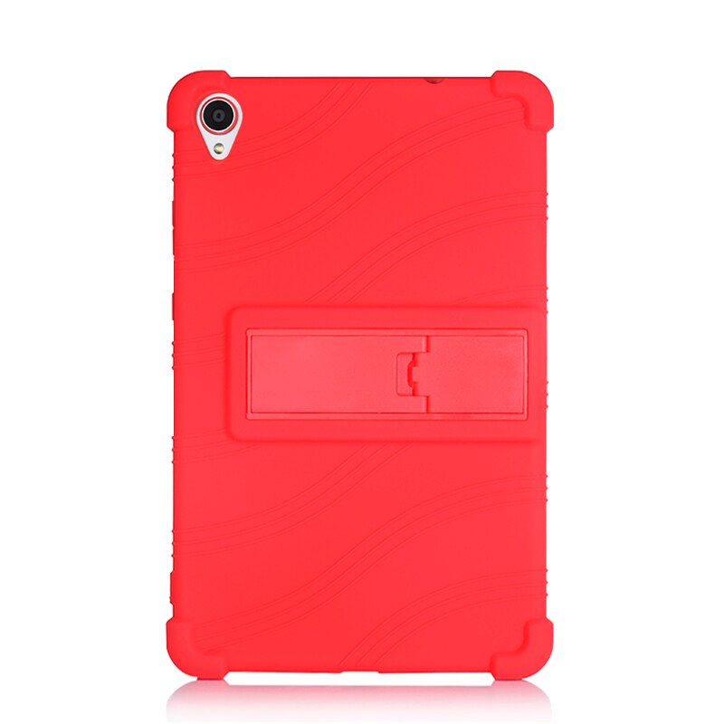 Coque en Silicone souple pour Lenovo Tab M8 FHD, avec film et stylo: red