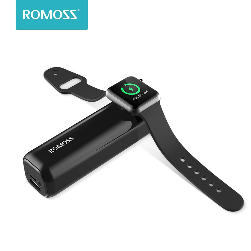 ROMOSS iRoll 3250mAh Wireless Charger Power Bank For Apple Watch 1 2 3 4 5 Portable Powerbank External Battery For Apple Watch