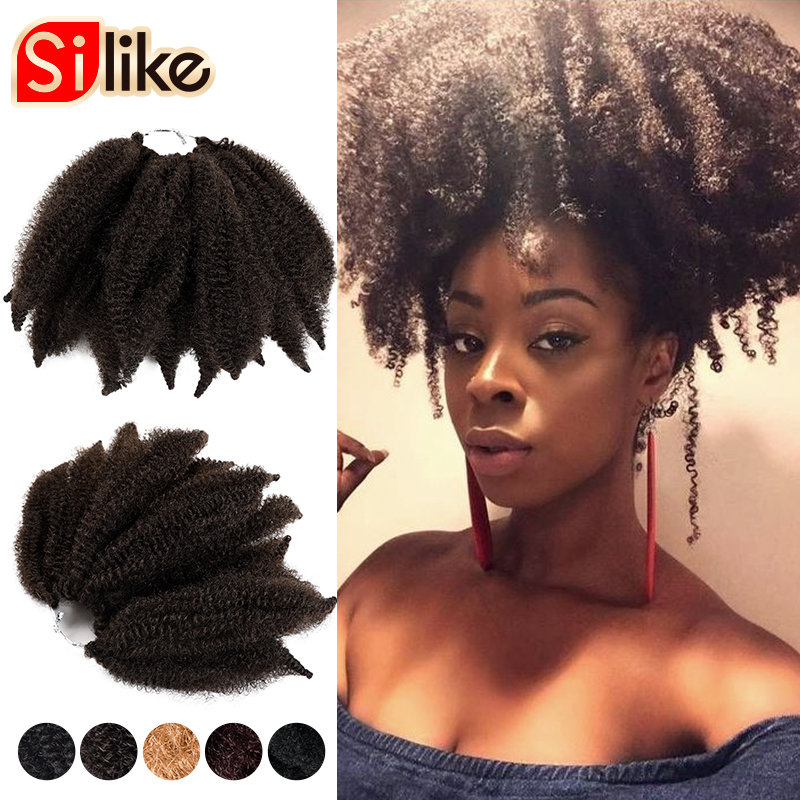 8 zoll Kurze Marley Flechten Haar Weich afro Twist Synthetische Häkeln Zöpfe Haar Erweiterungen afrikanisch amerikanisch Haar Für Frau