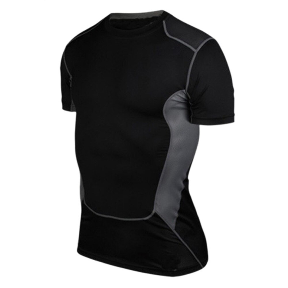 Men Compression Elastic Under Base Layer Top Tight Short Sleeve T-Shirt Sport Collection