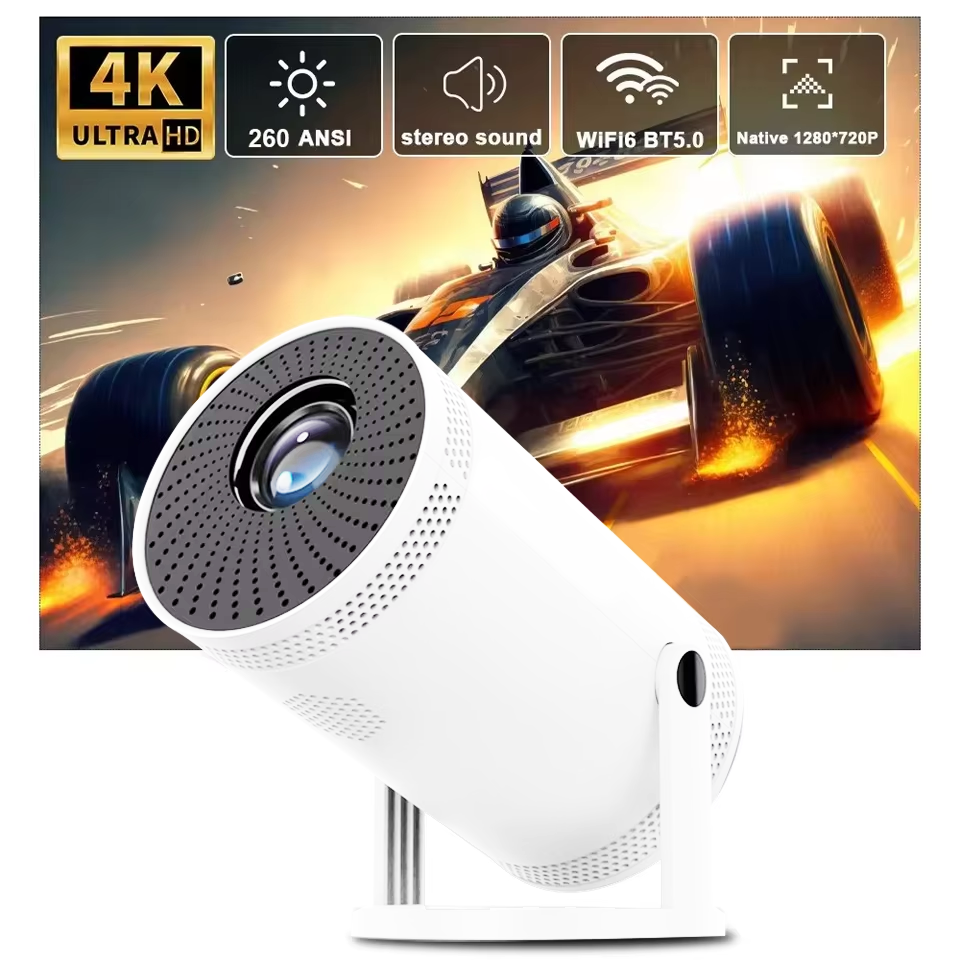 Projector 4K Bluetooth 5.0 Dual Wifi6 260ANSI All Winner Support 1080P 1280*720P Mini Home Cinema Outdoor Projetors
