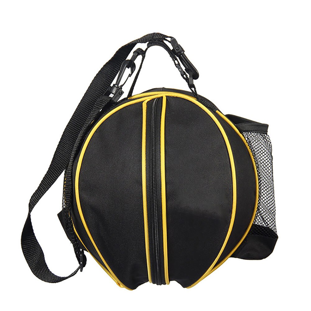 Bolsa de hombro de bola deportiva portátil, mochila de almacenamiento para baloncesto, fútbol, voleibol, bolso de mano, correa de hombro de forma redonda