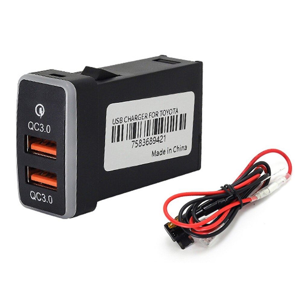 QC3.0 Quick Lading Autolader Dubbele Usb Telefoon Dvr Adapter Plug &amp; Play Kabel Voor Toyota Hilux Vigo: Fuse Cable