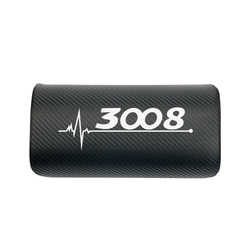 Coche cuello almohada ambos lado de la pu de cuero reposacabezas para Peugeot 206, 207, 208, 306, 307, 308, 407, 408 508 3008 accesorios de coche: Plata