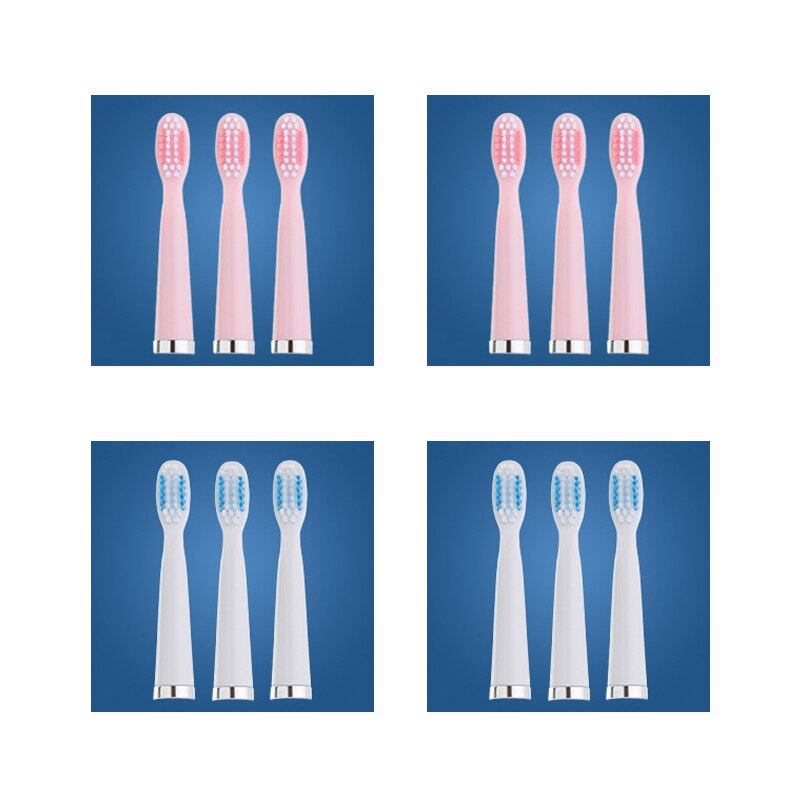 Ultrasonic Electric Toothbrush With 4PCS Replacement Brush Heads 32000 High Frequency Sonic Vibration IPX7 Waterproof Toothbrush: 12PCS Brush Heads 03