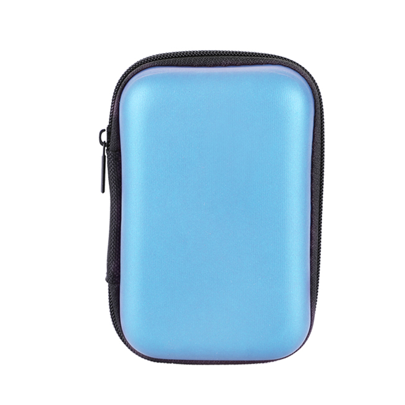 Travel Accessories Bag Data Cable Digital Storage Package Electronic Accessories Digital Gadget Devices Portable Headset Bag: Light Blue