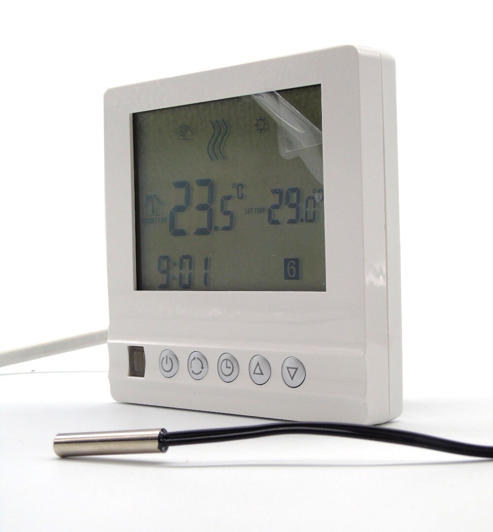 EU underfloor heating thermostat weekly programmable with valve control