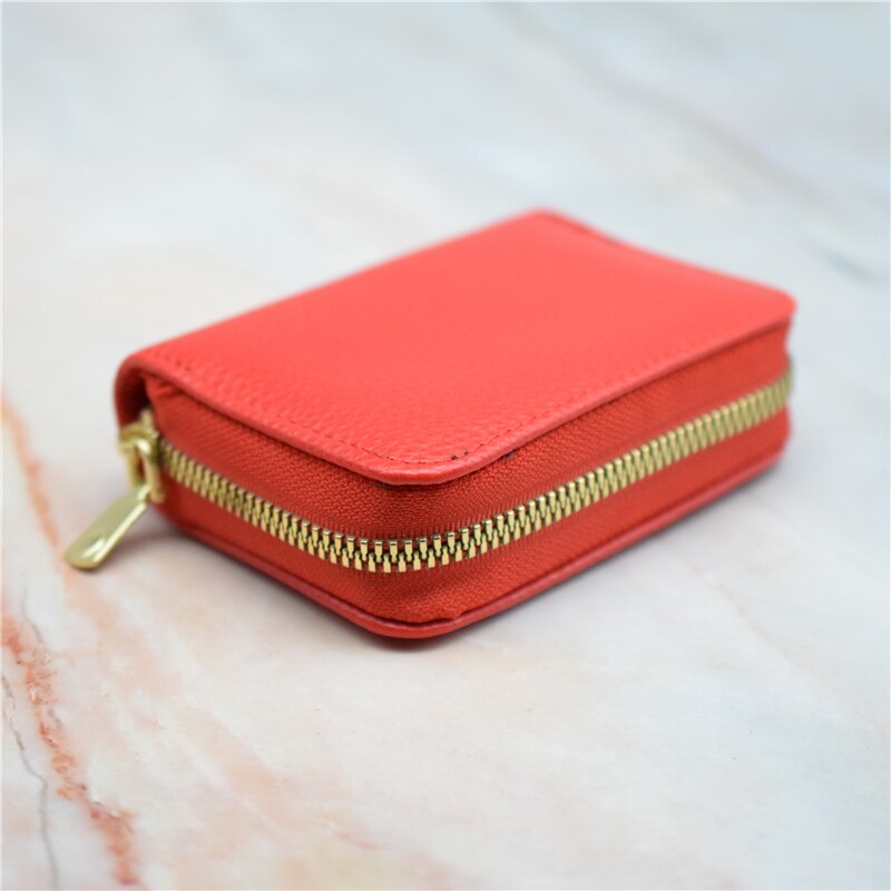 20 Bits Business Card Holder Wallet Women/men Black/coffee/red ID/bank/credit Card Holder Wallet Case PU Leather Card Bag