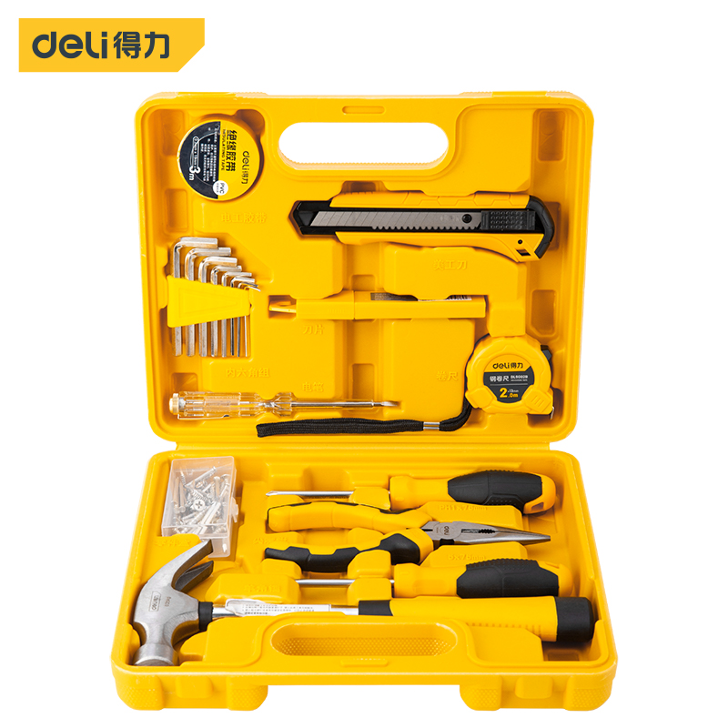 Mechanic Wrench Tool Hand Tool Set Auto Repair Mixed Tool Combination Package Hand Tool Kit with Plastic Toolbox Storage Case