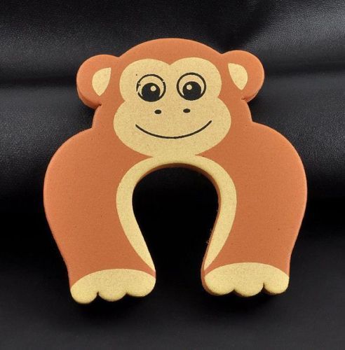 2Pcs Kids Baby Cartoon Animal Jammers Stop Edge & Corner for Children Guards Door Stopper Holder lock Safety Finger Protector: Monkey