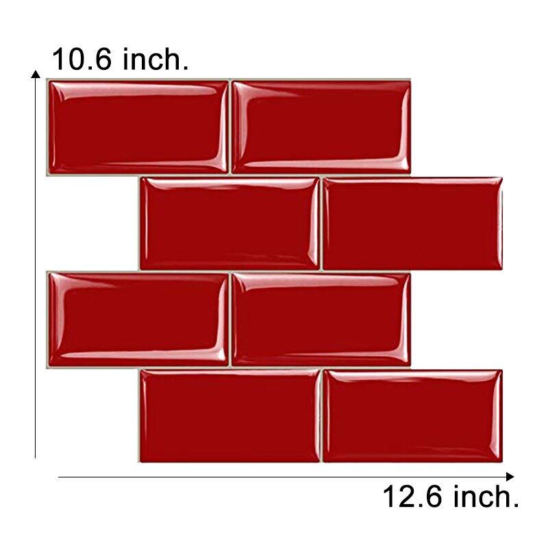 Large Size 12*12 Inch White Subway Wall Sticker For Kitchen Backsplashes Subway Tiles Peel and Stick Wall Tile Mosaic Wall Stick: HB203