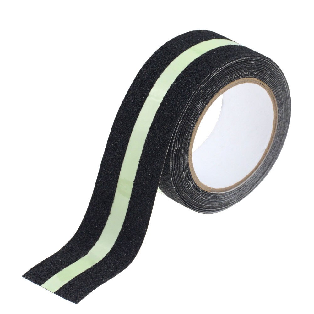 5cm*5m anti-slip lysende tape advarselstape glød i mørke sikkerhedsspor tape udskridningstape forhindrer risiko for glidning
