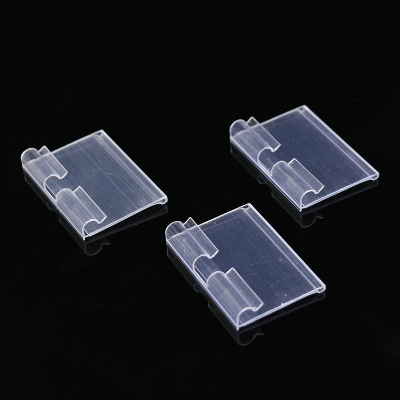 Étiquettes de prix Premium en PVC, 50 pièces, pour supermarché, centre commercial, magasin, étiquette de prix pour étagère de supermarché en PVC, bonne (transparente)