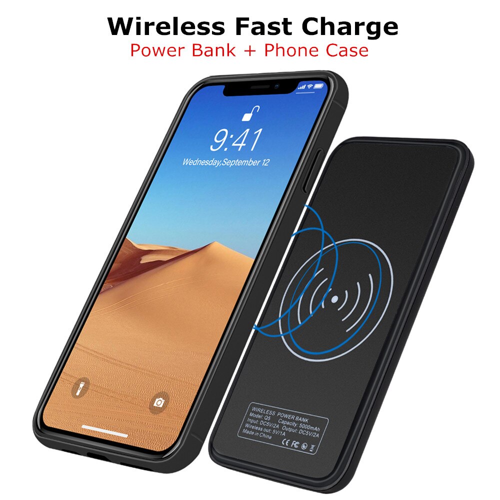 Wireless Charging Magnetic Battery Cases For iPhone 11 Pro Max Power Bank Case For iPhone 11 Pro/11 Backup Battery Charger Cover