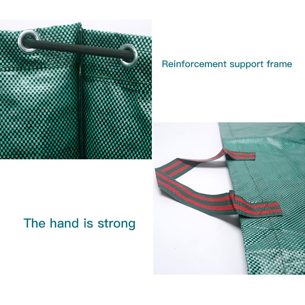Bolsas de residuos de jardín reutilizables de 67x76cm bolsas duraderas de hojas de desecho de jardín con asas bolsas de residuos de patio para césped y jardín