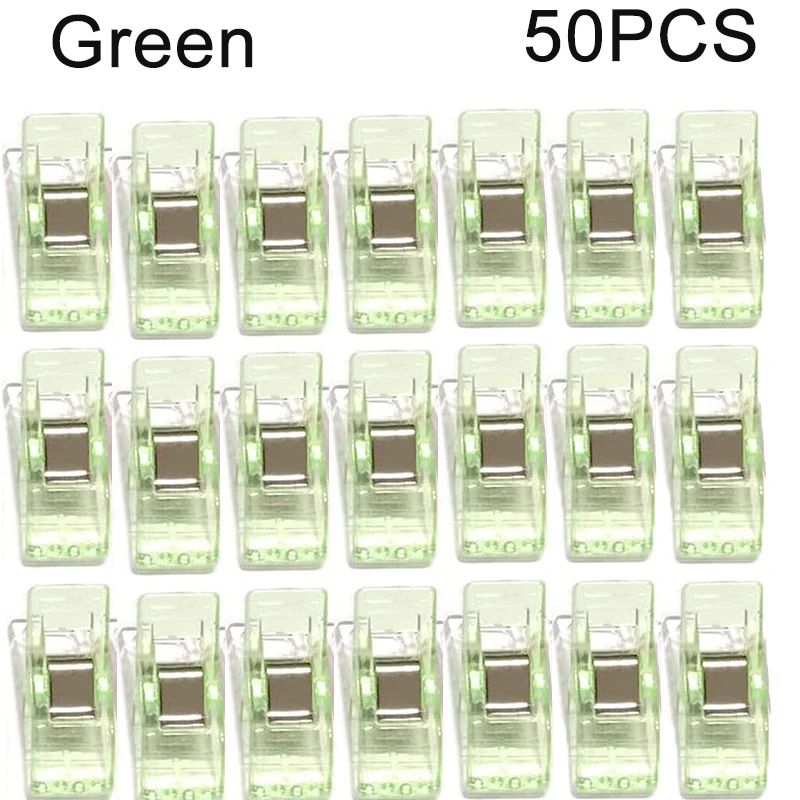 50PCS Multipurpose Sewing Colorful Plastic Craft Crocheting Knitting Safety Assorted Color Binding Clips Paper: Black Nickel