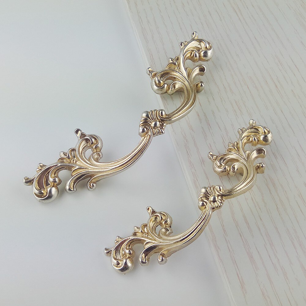 Antyczne srebro klasyczne meble uchwyt szafki kuchenne drzwi przesuwne szuflada szafa na ubrania szafka uchwyt kredensu pokrętło